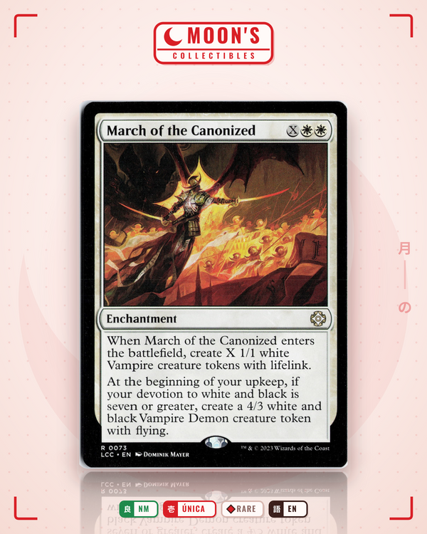 Carta Pokémon March of the Canonized · The Lost Caverns of Ixalan Commander #73 (NM) — pieza única en Moon's Collectibles México