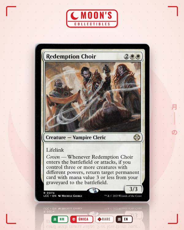 Carta Pokémon Redemption Choir · The Lost Caverns of Ixalan Commander #74 (NM) — pieza única en Moon's Collectibles México