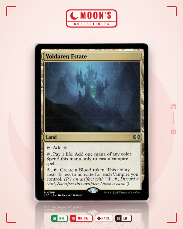Carta Pokémon Voldaren Estate · The Lost Caverns of Ixalan Commander #369 (NM) — pieza única en Moon's Collectibles México