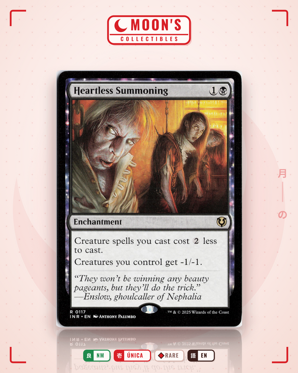 Carta Pokémon Heartless Summoning · Innistrad Remastered #117 (NM) — pieza única en Moon's Collectibles México