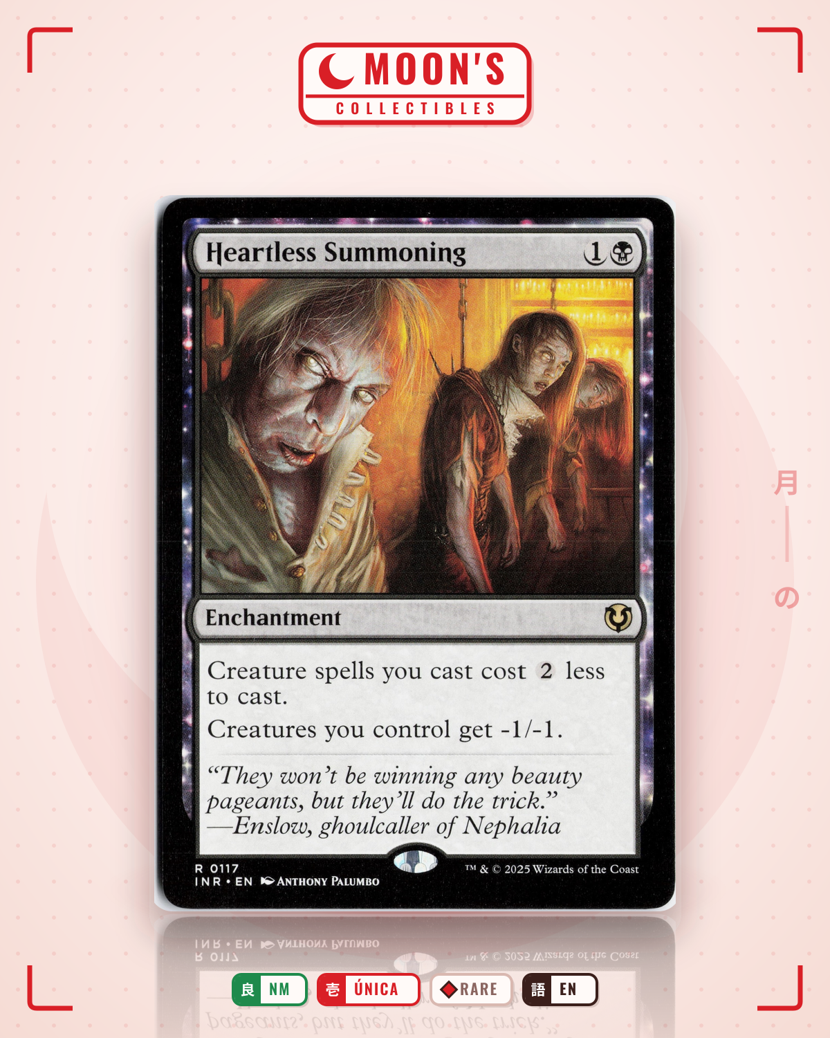 Carta Pokémon Heartless Summoning · Innistrad Remastered #117 (NM) — pieza única en Moon's Collectibles México