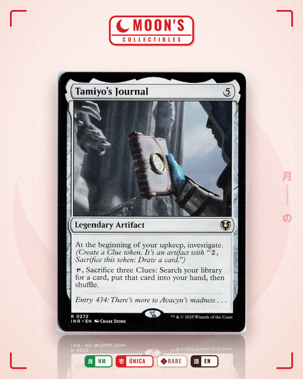 Carta Pokémon Tamiyo's Journal · Innistrad Remastered #272 (NM) — pieza única en Moon's Collectibles México
