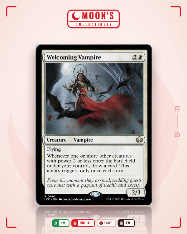 Carta Pokémon Welcoming Vampire · The Lost Caverns of Ixalan Commander #140 (NM) — pieza única en Moon's Collectibles México
