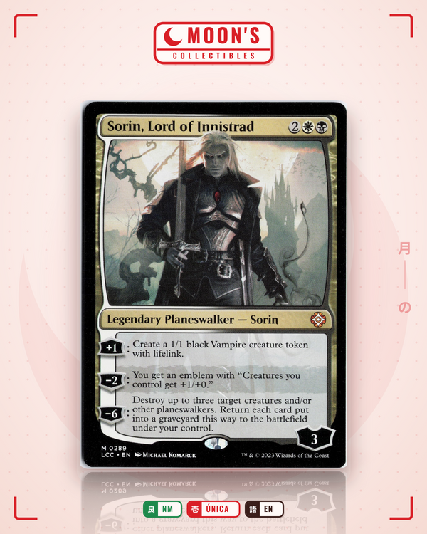 Carta Pokémon Sorin, Lord of Innistrad · The Lost Caverns of Ixalan Commander #289 (NM) — pieza única en Moon's Collectibles México