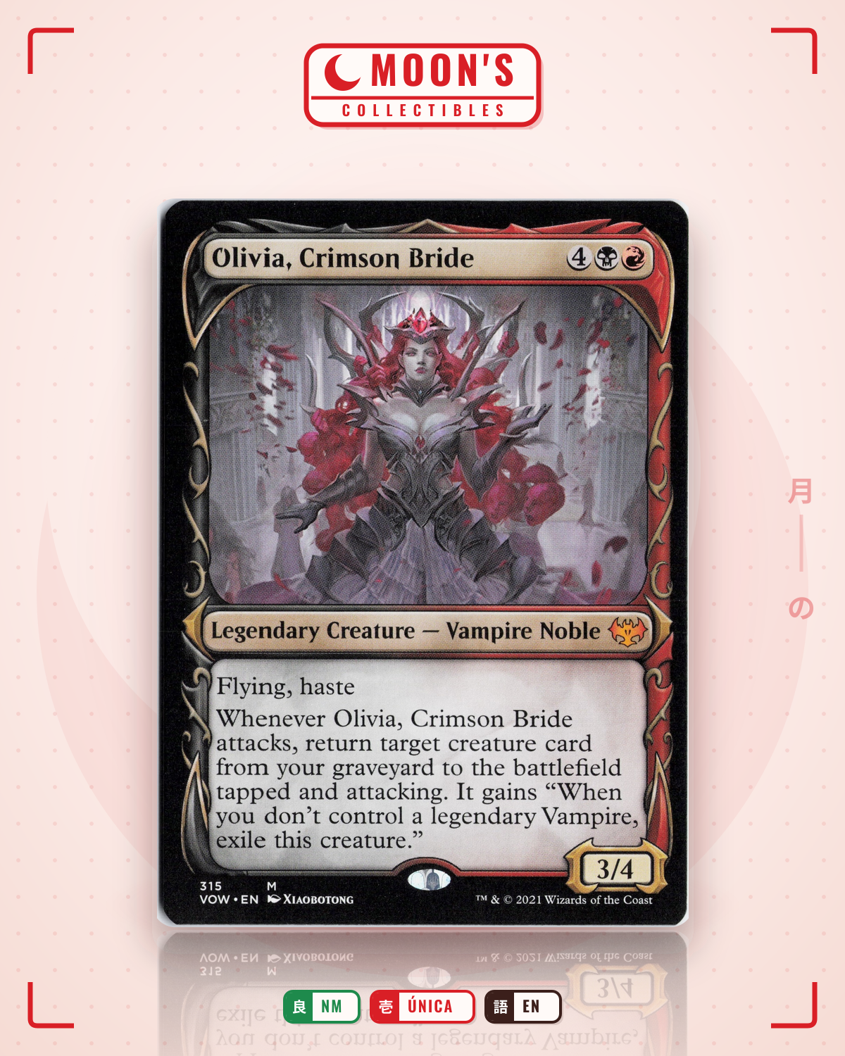Carta Pokémon Olivia, Crimson Bride · Innistrad: Crimson Vow #315 (NM) — pieza única en Moon's Collectibles México