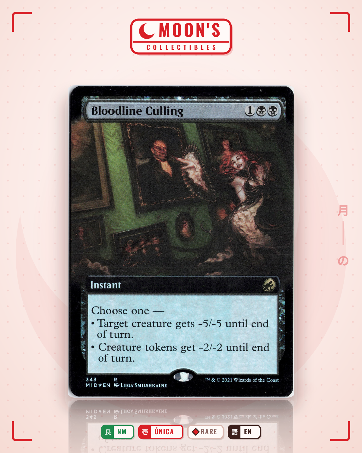 Carta Pokémon Bloodline Culling (Foil) · Innistrad: Midnight Hunt #343 (NM) — pieza única en Moon's Collectibles México