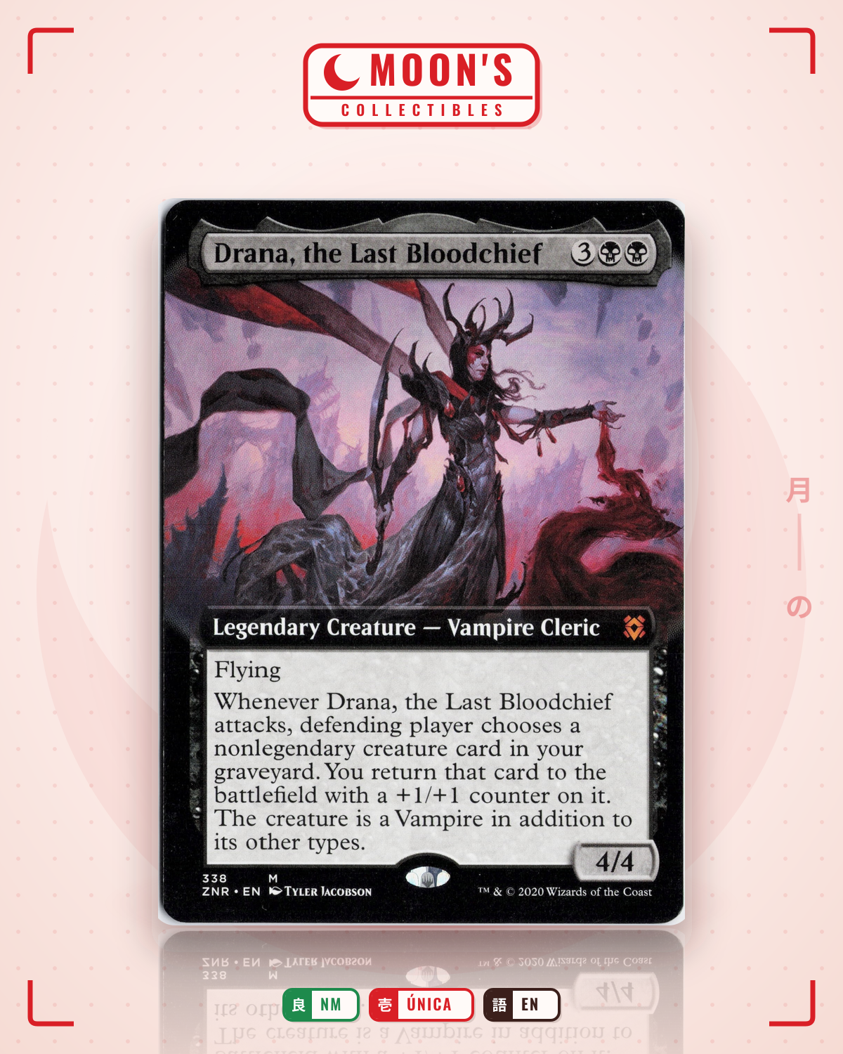 Carta Pokémon Drana, the Last Bloodchief · Zendikar Rising #338 (NM) — pieza única en Moon's Collectibles México