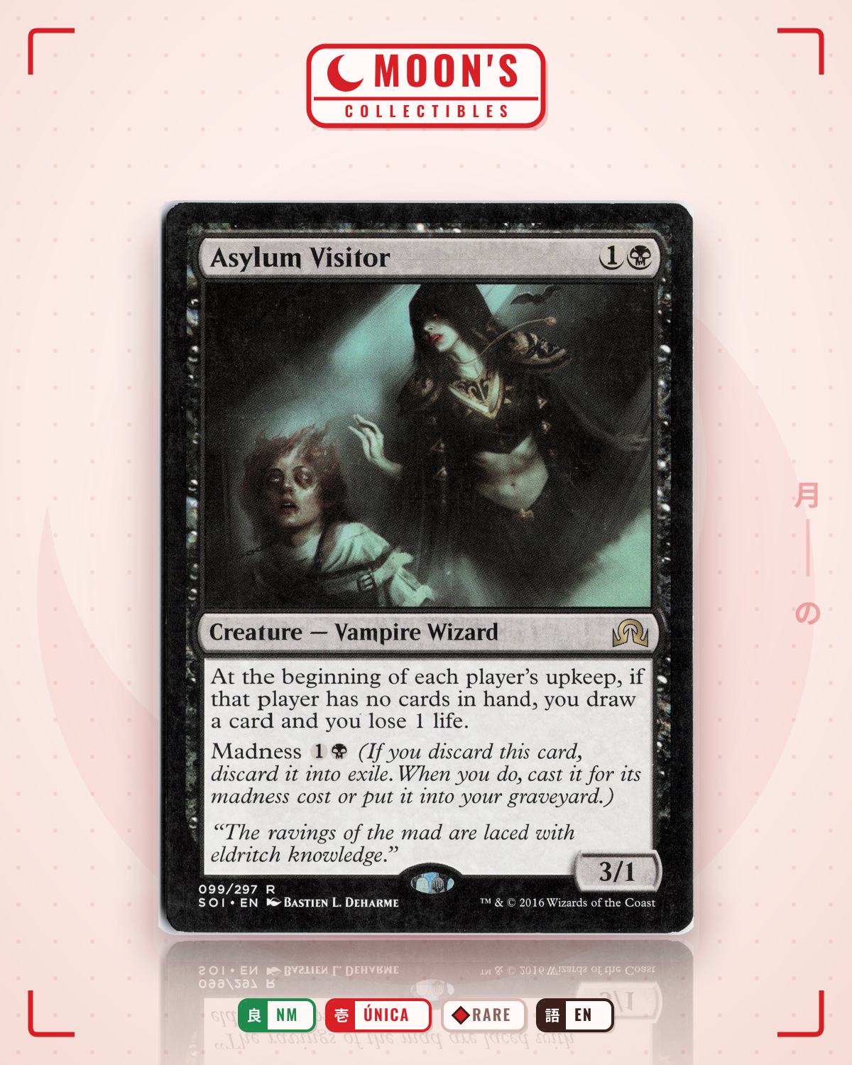 Carta Pokémon Asylum Visitor · Shadows over Innistrad #99 (NM) — pieza única en Moon's Collectibles México