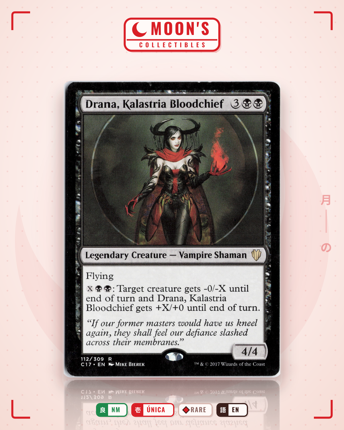 Carta Pokémon Drana, Kalastria Bloodchief · Commander 2017 #112 (NM) — pieza única en Moon's Collectibles México