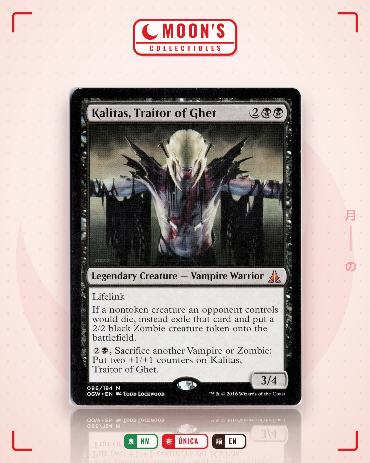 Carta Pokémon Kalitas, Traitor of Ghet · Oath of the Gatewatch #86 (NM) — pieza única en Moon's Collectibles México