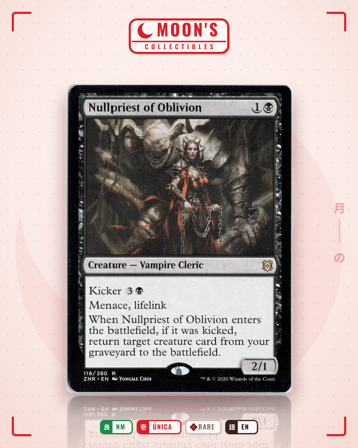 Carta Pokémon Nullpriest of Oblivion · Zendikar Rising #118 (NM) — pieza única en Moon's Collectibles México