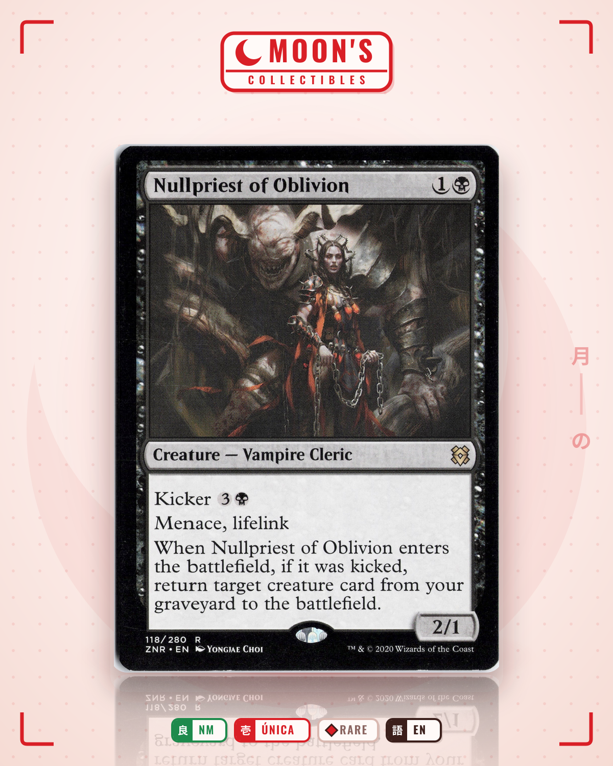 Carta Pokémon Nullpriest of Oblivion · Zendikar Rising #118 (NM) — pieza única en Moon's Collectibles México