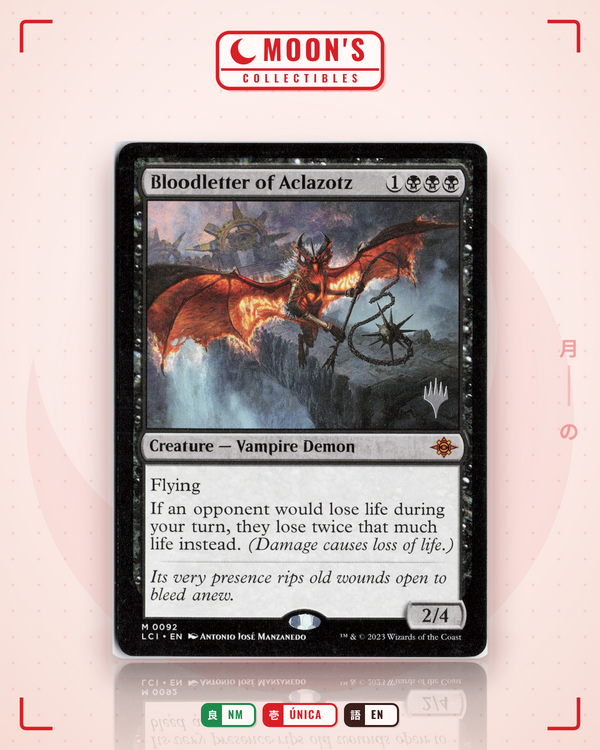 Carta Pokémon Bloodletter of Aclazotz · The Lost Caverns of Ixalan Promos #92 (NM) — pieza única en Moon's Collectibles México