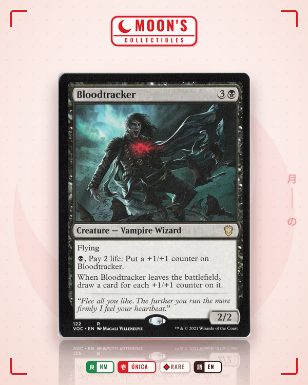 Carta Pokémon Bloodtracker · Crimson Vow Commander #122 (NM) — pieza única en Moon's Collectibles México