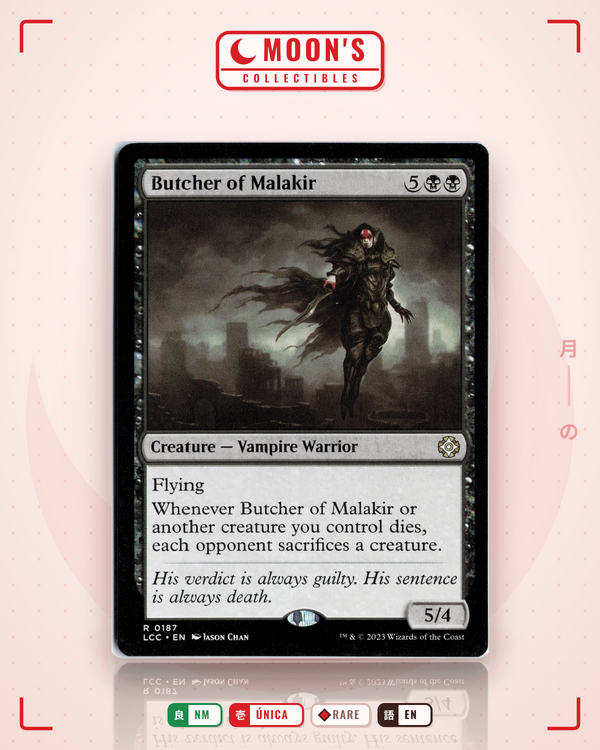 Carta Pokémon Butcher of Malakir · The Lost Caverns of Ixalan Commander #187 (NM) — pieza única en Moon's Collectibles México