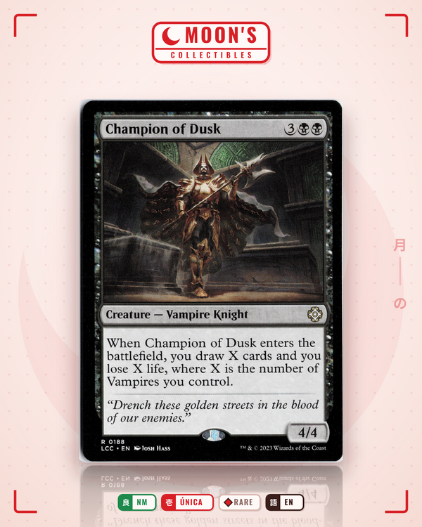 Carta Pokémon Champion of Dusk · The Lost Caverns of Ixalan Commander #188 (NM) — pieza única en Moon's Collectibles México