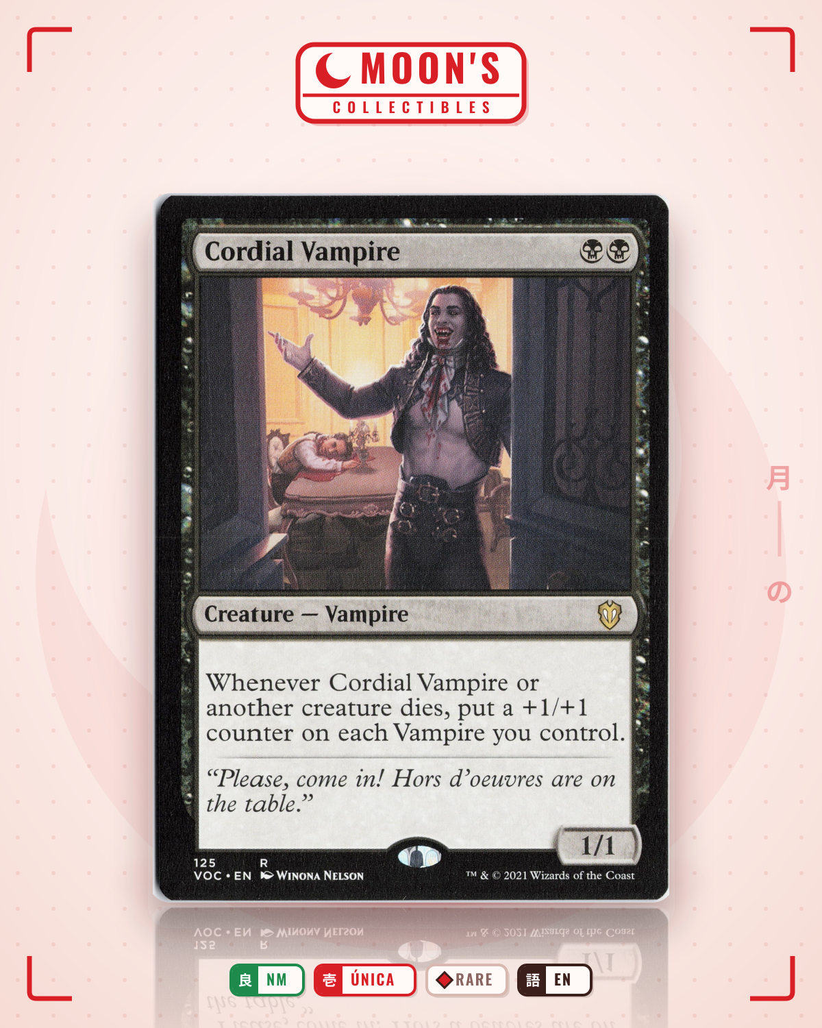 Carta Pokémon Cordial Vampire · Crimson Vow Commander #125 (NM) — pieza única en Moon's Collectibles México