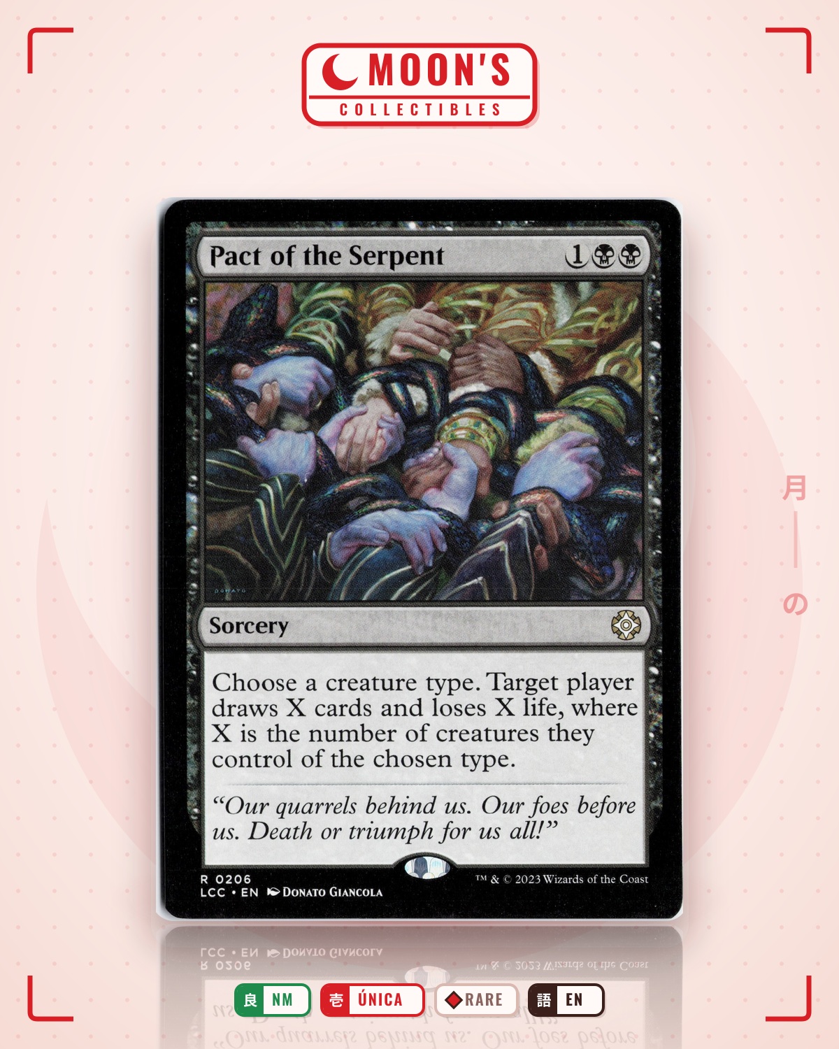 Carta Pokémon Pact of the Serpent · The Lost Caverns of Ixalan Commander #206 (NM) — pieza única en Moon's Collectibles México