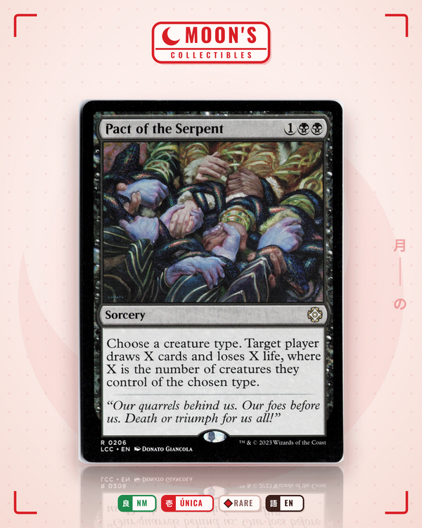 Carta Pokémon Pact of the Serpent · The Lost Caverns of Ixalan Commander #206 (NM) — pieza única en Moon's Collectibles México