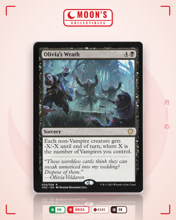 Carta Pokémon Olivia's Wrath · Crimson Vow Commander #20 (NM) — pieza única en Moon's Collectibles México