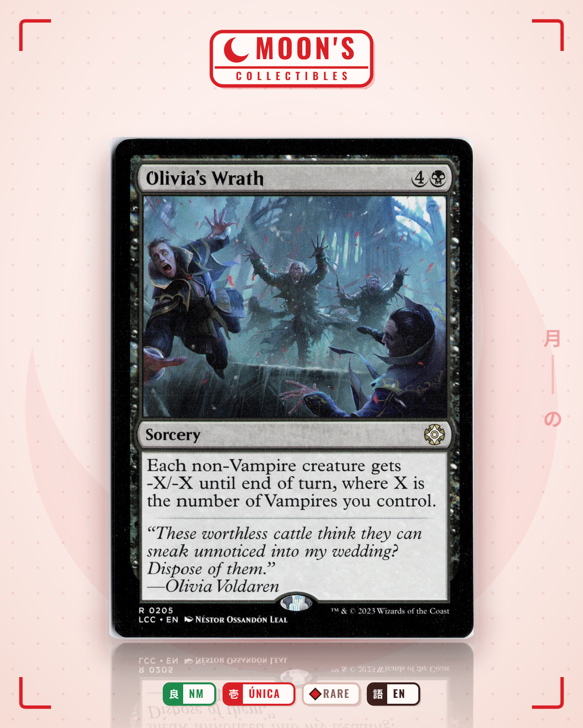 Carta Pokémon Olivia's Wrath · The Lost Caverns of Ixalan Commander #205 (NM) — pieza única en Moon's Collectibles México
