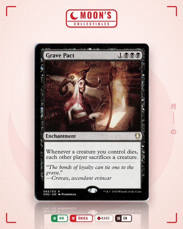 Carta Pokémon Grave Pact · Commander Anthology Volume II #65 (NM) — pieza única en Moon's Collectibles México