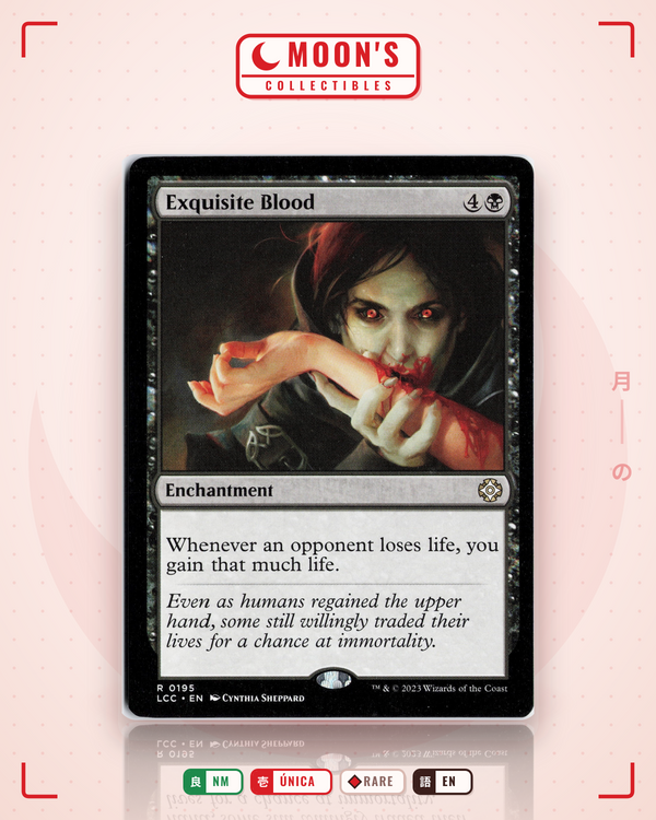 Carta Pokémon Exquisite Blood · The Lost Caverns of Ixalan Commander #195 (NM) — pieza única en Moon's Collectibles México