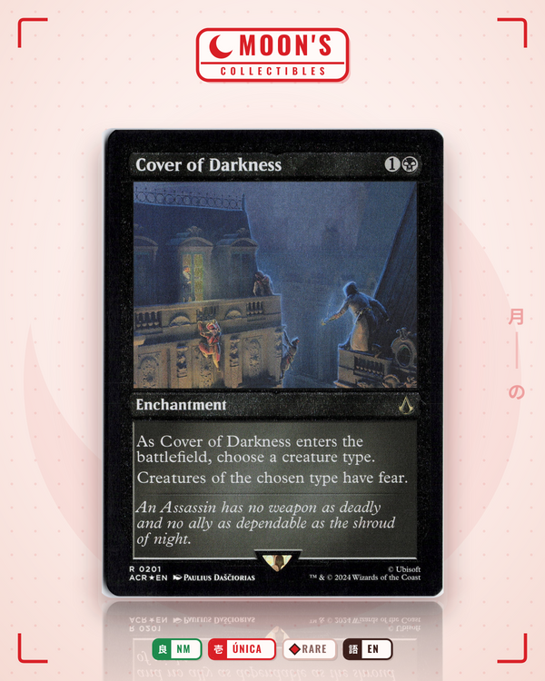 Carta Pokémon Cover of Darkness (Etched Foil) · Assassin's Creed #201 (NM) — pieza única en Moon's Collectibles México