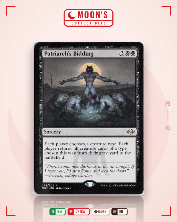 Carta Pokémon Patriarch's Bidding · Modern Horizons 2 #275 (NM) — pieza única en Moon's Collectibles México