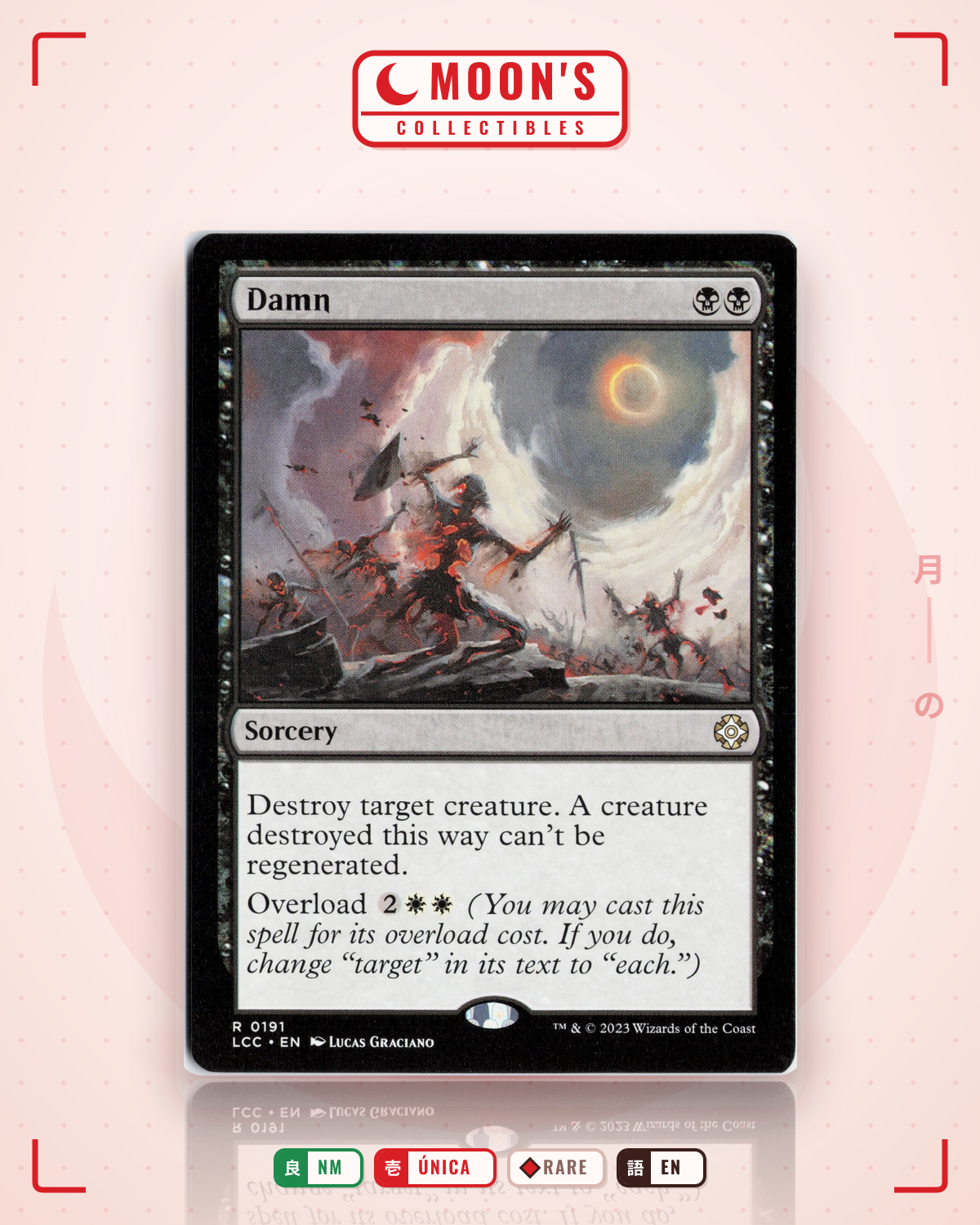 Carta Pokémon Damn · The Lost Caverns of Ixalan Commander #191 (NM) — pieza única en Moon's Collectibles México