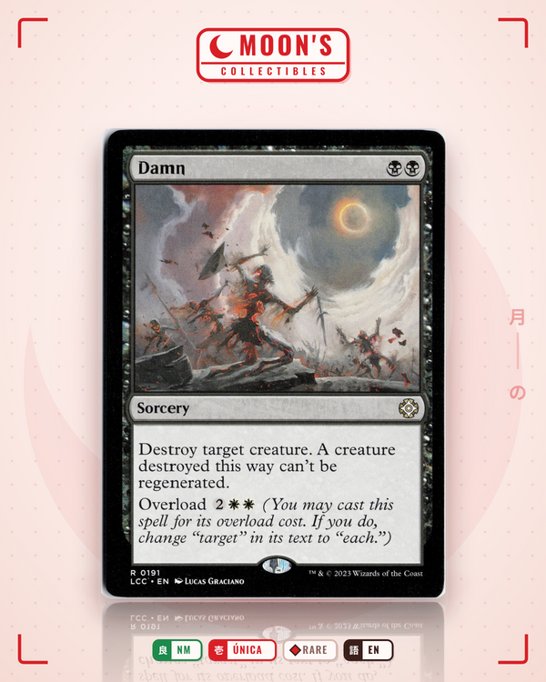Carta Pokémon Damn · The Lost Caverns of Ixalan Commander #191 (NM) — pieza única en Moon's Collectibles México