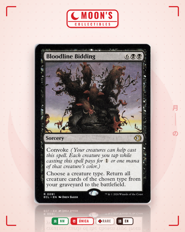 Carta Pokémon Bloodline Bidding · Lorwyn Eclipsed #91 (NM) — pieza única en Moon's Collectibles México