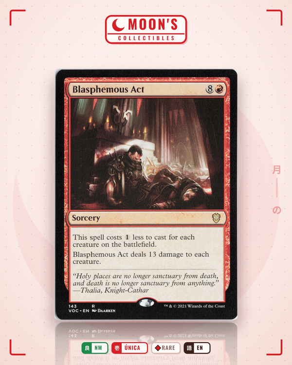 Carta Pokémon Blasphemous Act · Crimson Vow Commander #143 (NM) — pieza única en Moon's Collectibles México