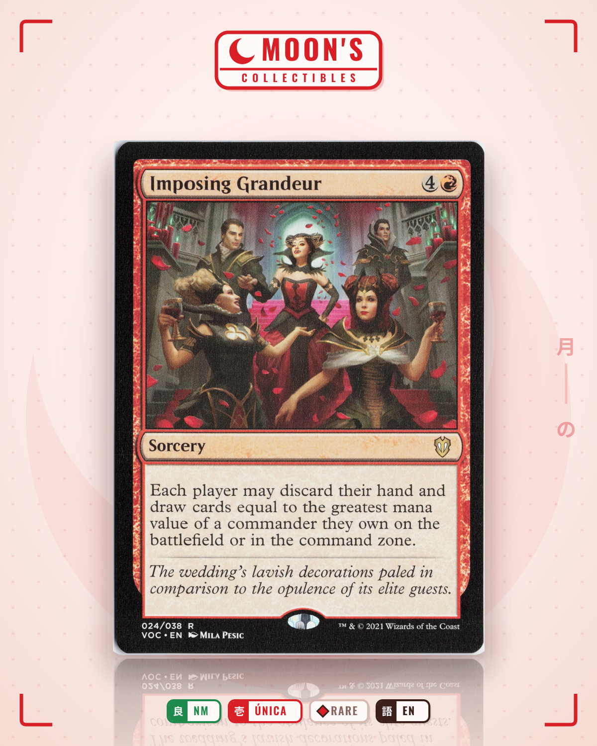 Carta Pokémon Imposing Grandeur · Crimson Vow Commander #24 (NM) — pieza única en Moon's Collectibles México