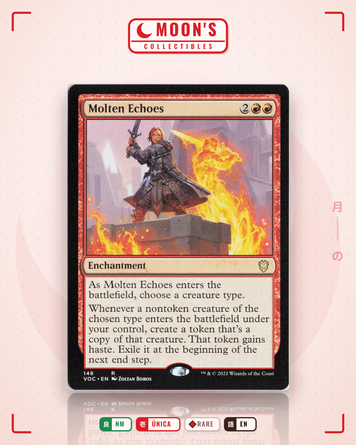 Carta Pokémon Molten Echoes · Crimson Vow Commander #148 (NM) — pieza única en Moon's Collectibles México