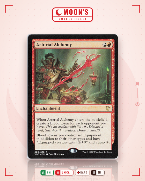 Carta Pokémon Arterial Alchemy · Crimson Vow Commander #23 (NM) — pieza única en Moon's Collectibles México