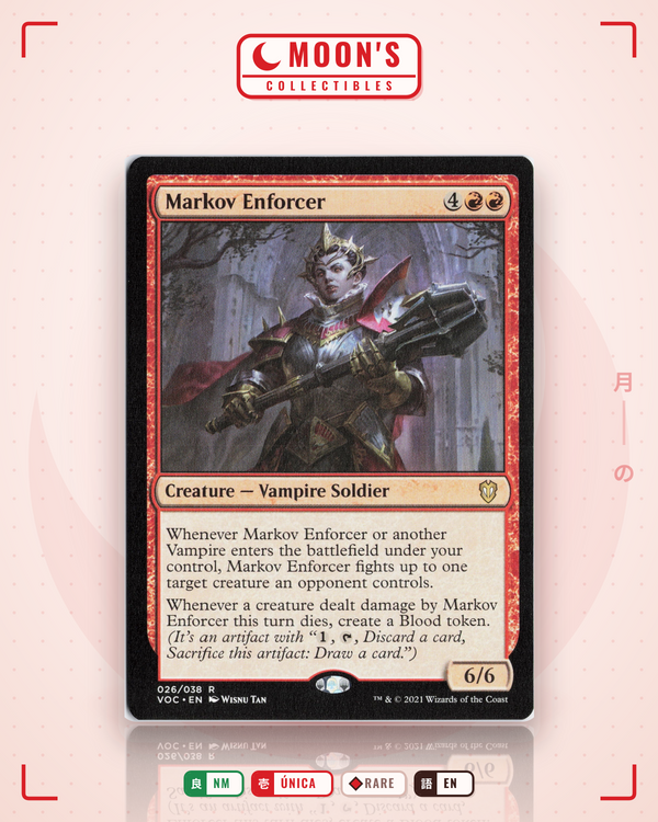 Carta Pokémon Markov Enforcer · Crimson Vow Commander #26 (NM) — pieza única en Moon's Collectibles México