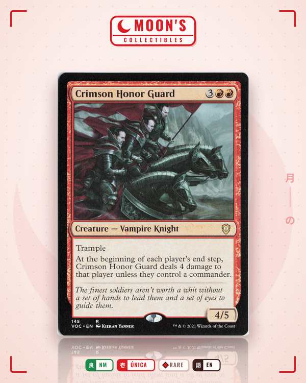 Carta Pokémon Crimson Honor Guard · Crimson Vow Commander #145 (NM) — pieza única en Moon's Collectibles México
