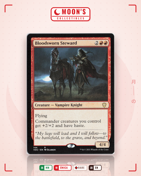 Carta Pokémon Bloodsworn Steward · Crimson Vow Commander #144 (NM) — pieza única en Moon's Collectibles México