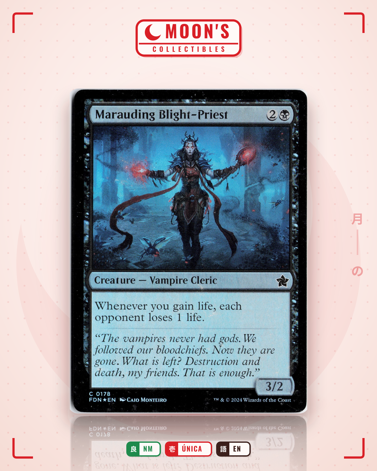 Carta Pokémon Marauding Blight-Priest (Foil) · Foundations #178 (NM) — pieza única en Moon's Collectibles México