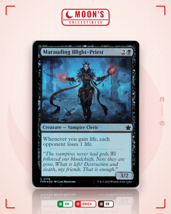 Carta Pokémon Marauding Blight-Priest (Foil) · Foundations #178 (NM) — pieza única en Moon's Collectibles México