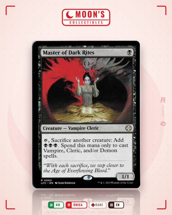 Carta Pokémon Master of Dark Rites · The Lost Caverns of Ixalan Commander #83 (NM) — pieza única en Moon's Collectibles México