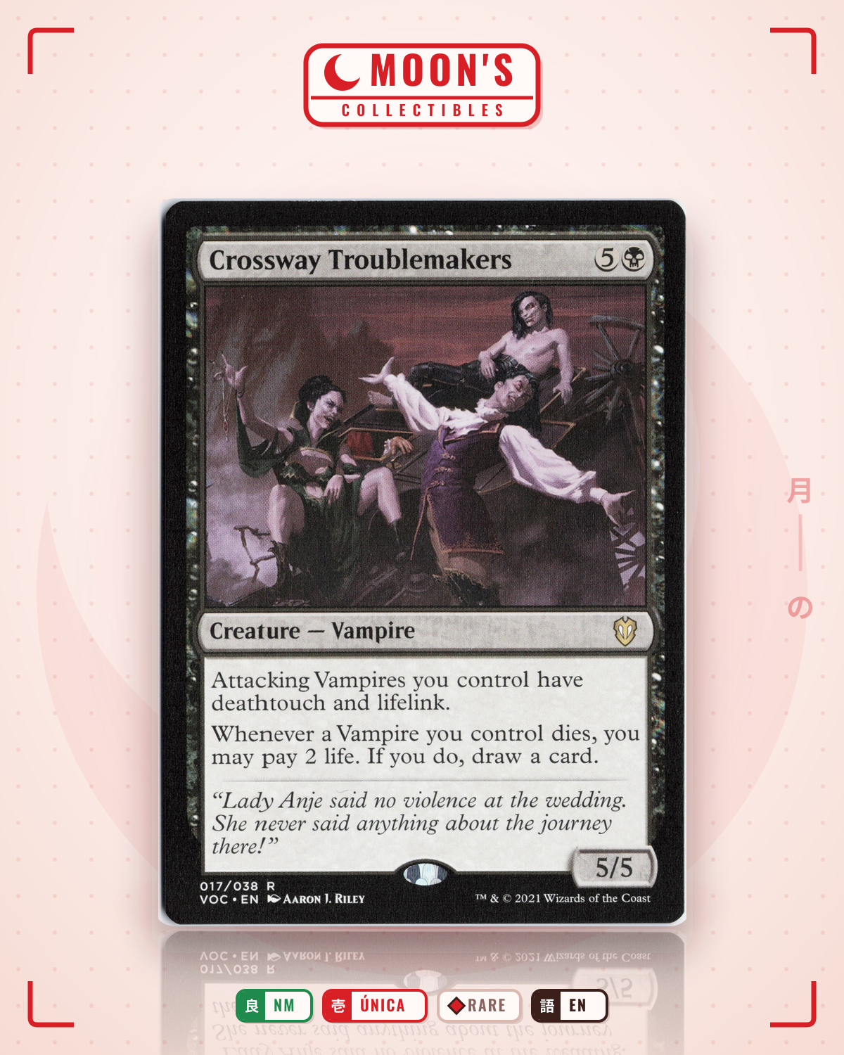 Carta Pokémon Crossway Troublemakers · Crimson Vow Commander #17 (NM) — pieza única en Moon's Collectibles México