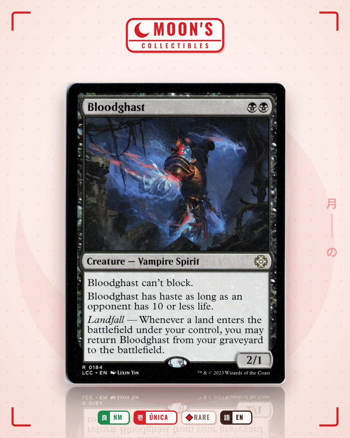 Carta Pokémon Bloodghast · The Lost Caverns of Ixalan Commander #184 (NM) — pieza única en Moon's Collectibles México