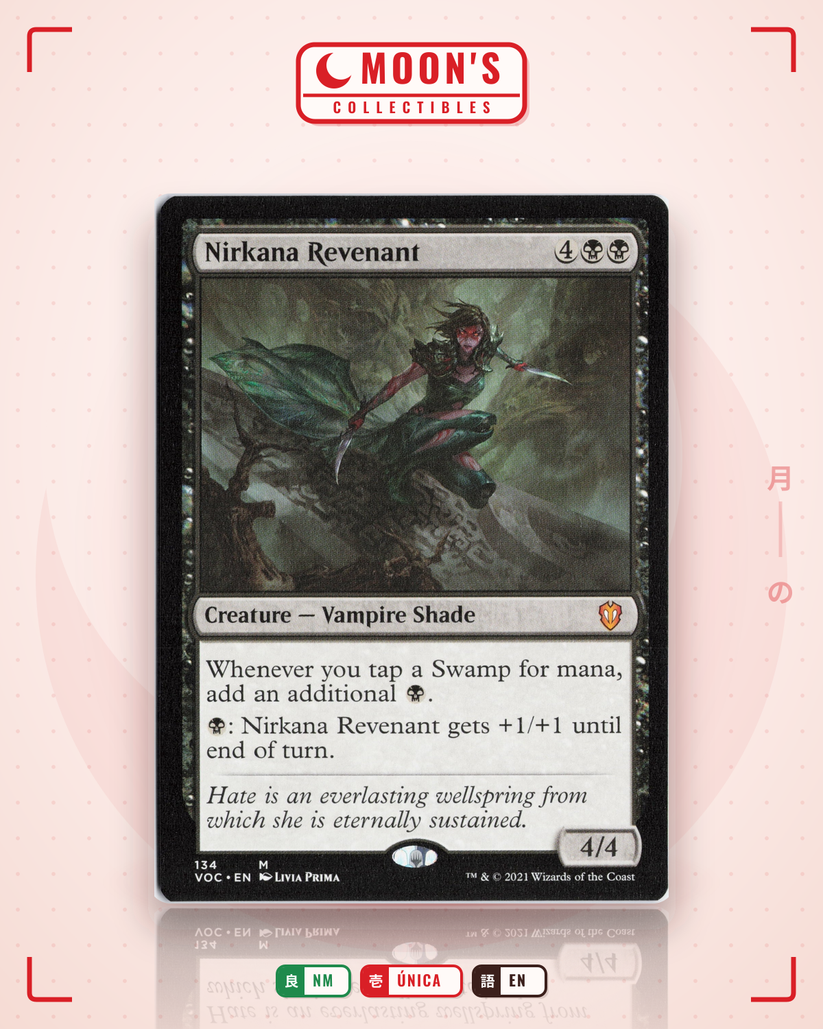 Carta Pokémon Nirkana Revenant · Crimson Vow Commander #134 (NM) — pieza única en Moon's Collectibles México