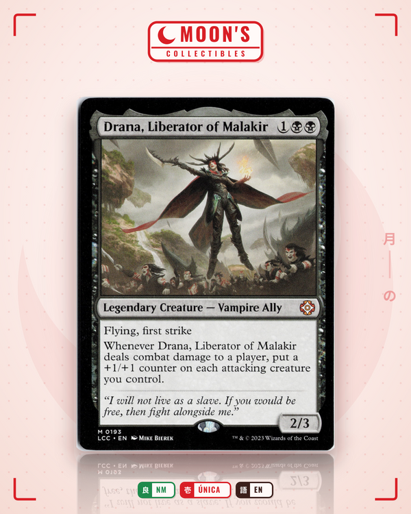 Carta Pokémon Drana, Liberator of Malakir · The Lost Caverns of Ixalan Commander #193 (NM) — pieza única en Moon's Collectibles México