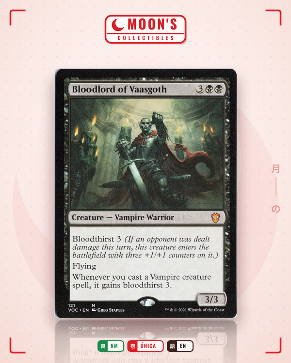 Carta Pokémon Bloodlord of Vaasgoth · Crimson Vow Commander #121 (NM) — pieza única en Moon's Collectibles México