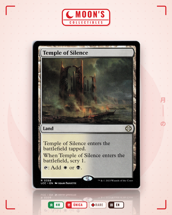 Carta Pokémon Temple of Silence · The Lost Caverns of Ixalan Commander #358 (NM) — pieza única en Moon's Collectibles México