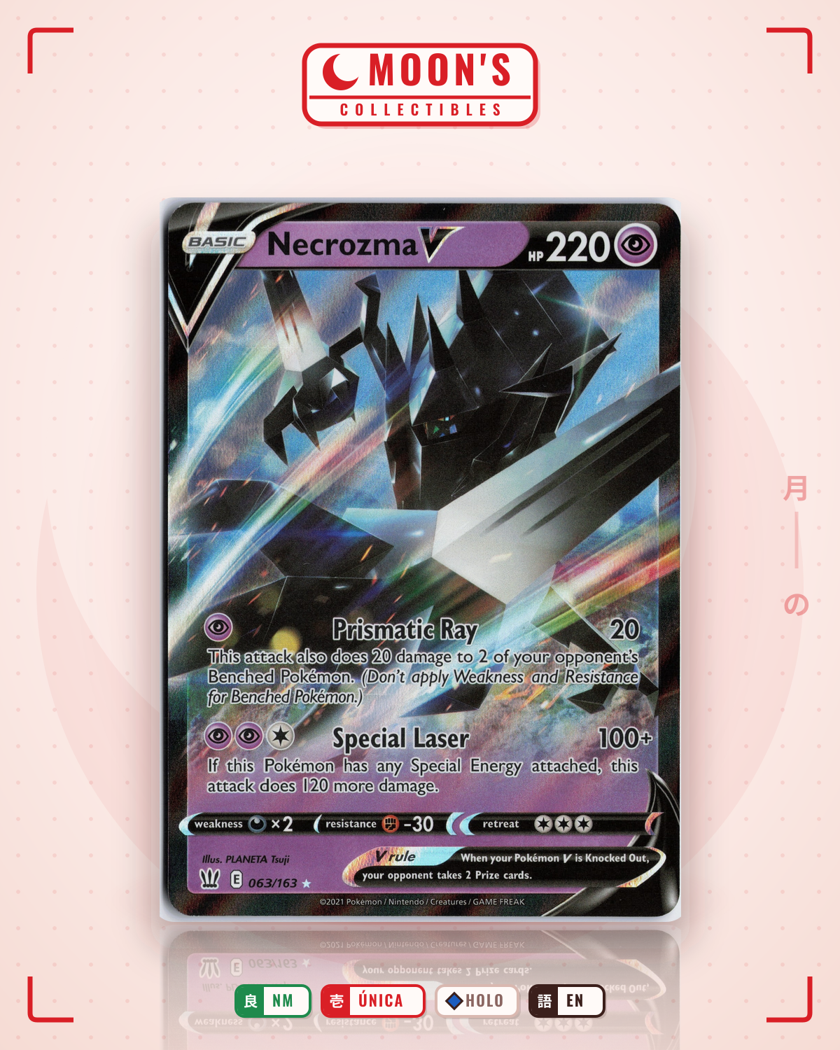 Carta Pokémon Necrozma V · Battle Styles #063/163 (NM) — pieza única en Moon's Collectibles México