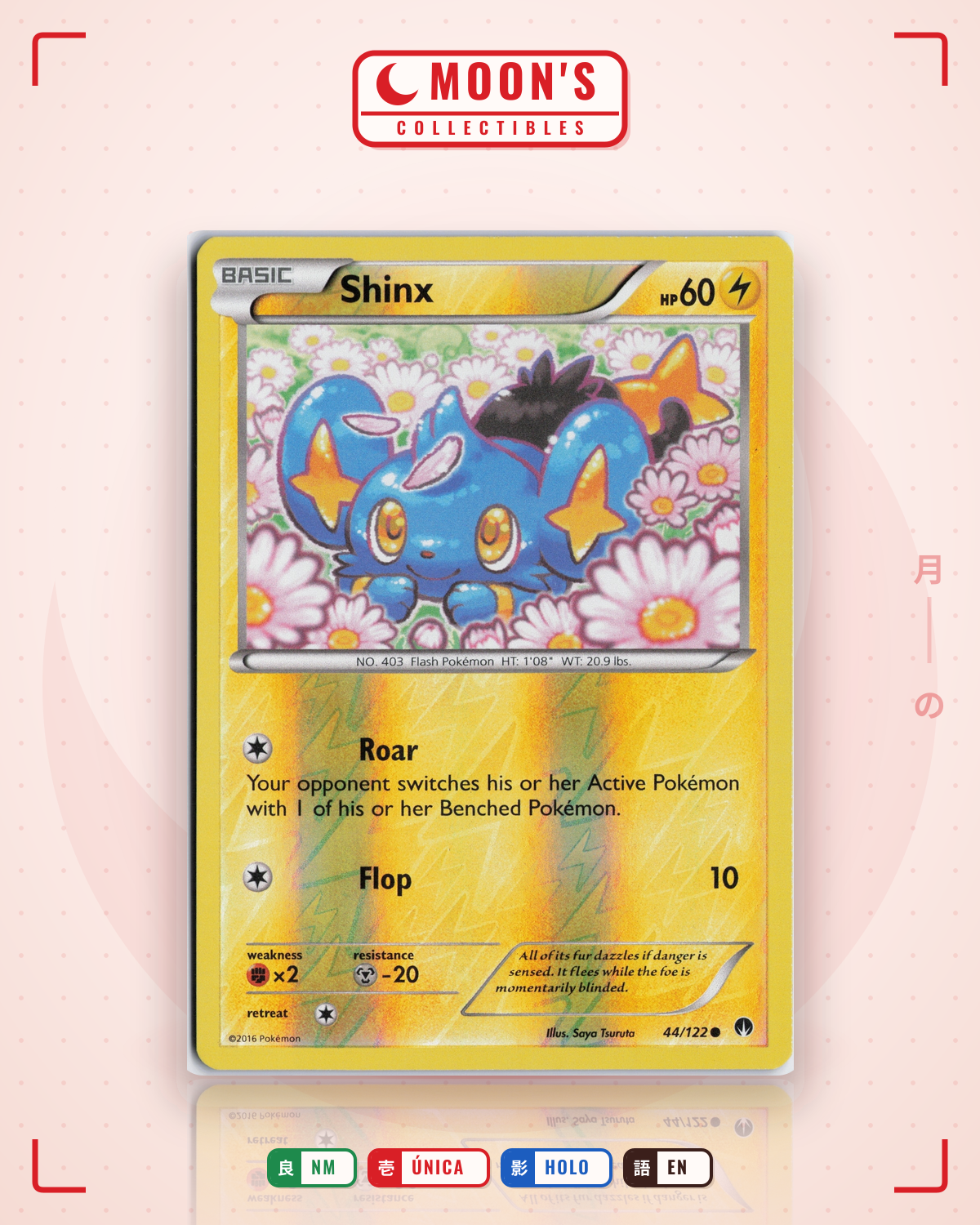 Carta Pokémon Shinx · BREAKpoint #44/122 (NM) — pieza única en Moon's Collectibles México